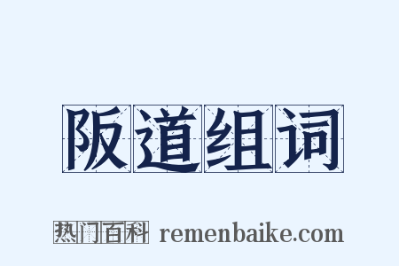 阪道组词是什么意思的图片